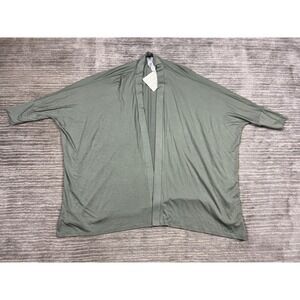 Wynne Layers Sweater Women XS Green Dolman 3/4 Sleeve Lightweight Open Front NWT